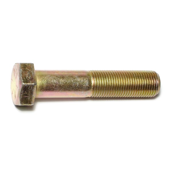 Midwest Fastener Grade 8, 5/8"-18 Hex Head Cap Screw, Zinc Yellow Steel, 3 in L, 4 PK 71224 - main
